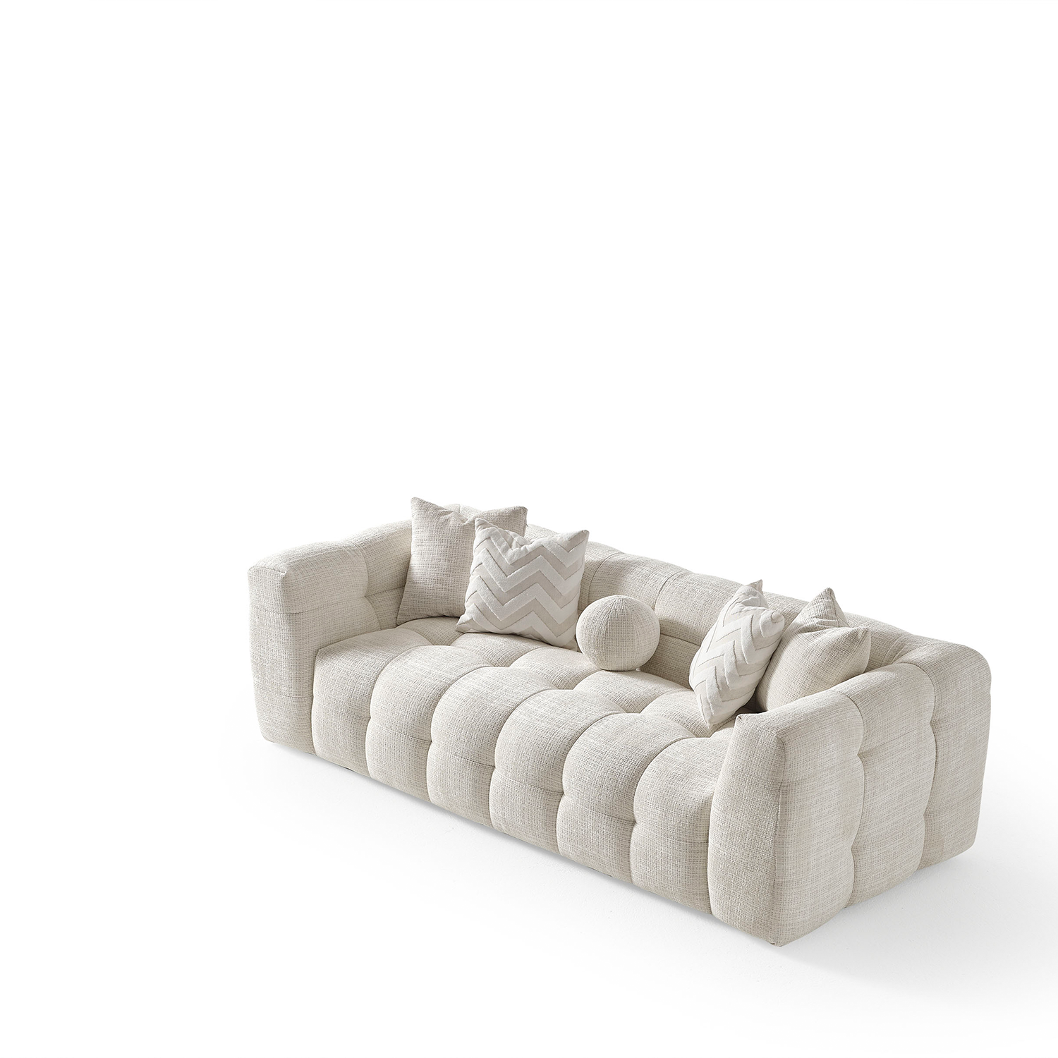 Amsterdam Üçlü Kanepe - Krem