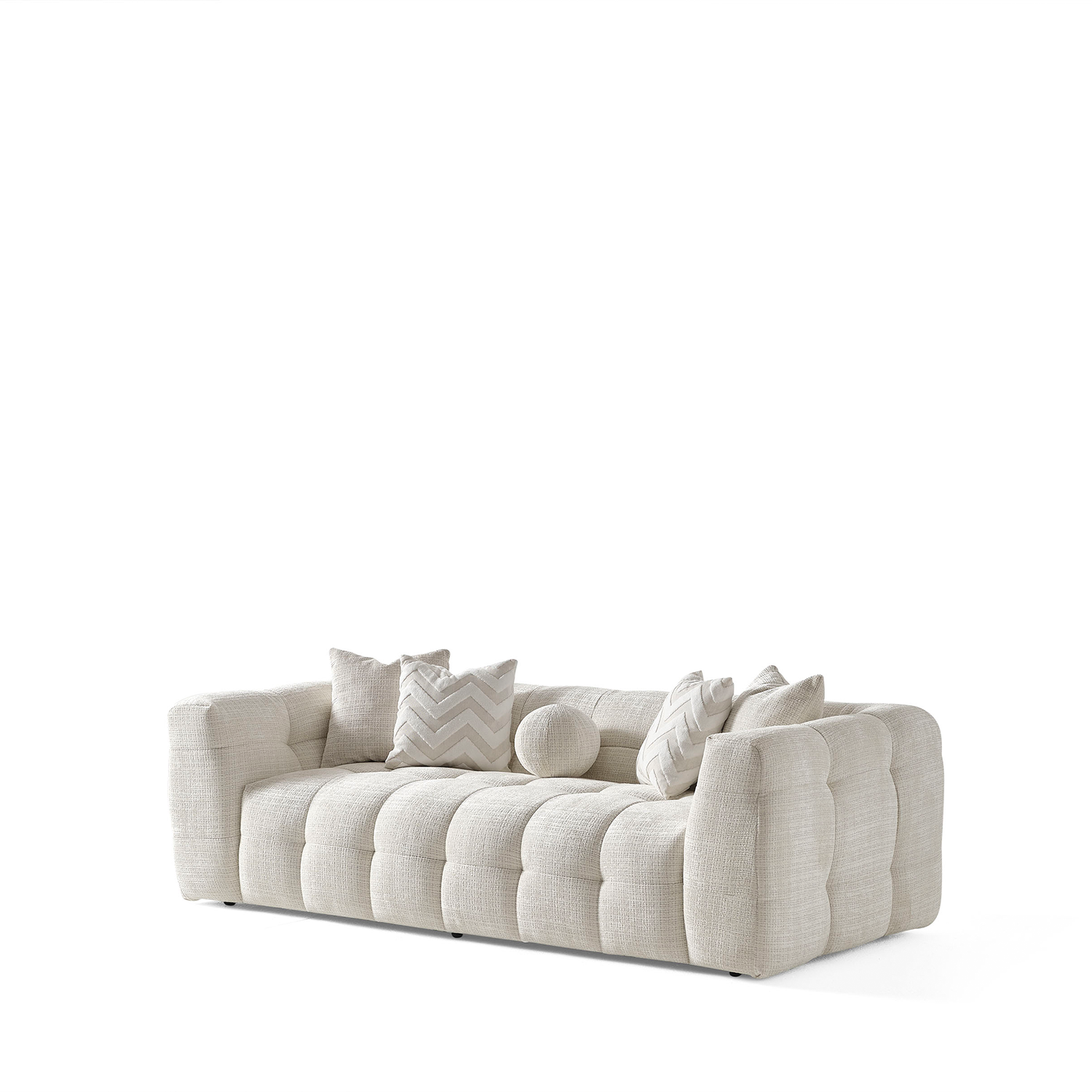 Amsterdam Üçlü Kanepe - Krem