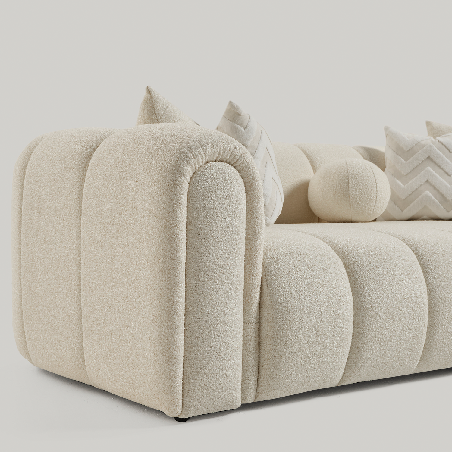 London Üçlü Kanepe - Bej