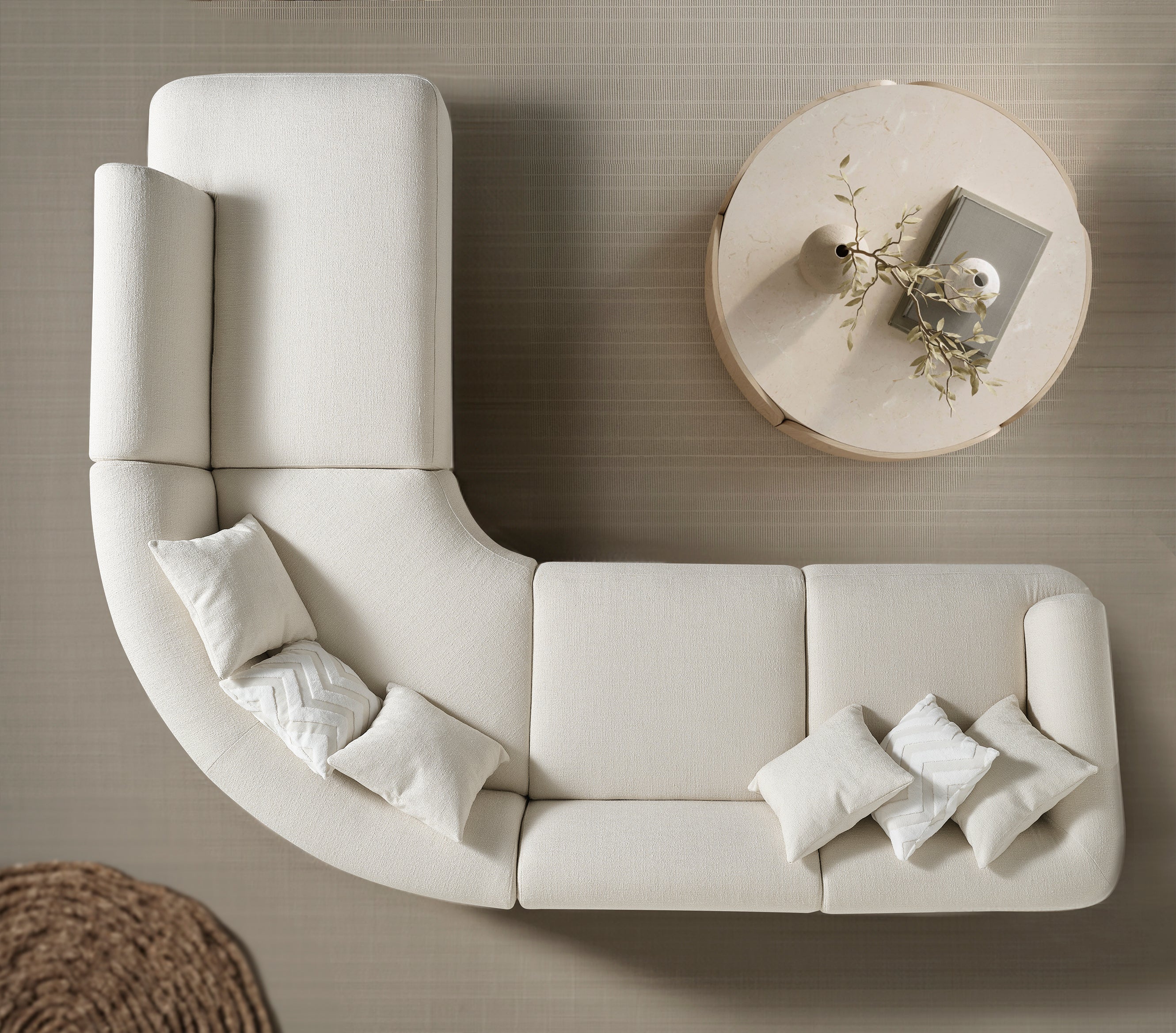 Porto Geniş Köşe Takımı - Krem