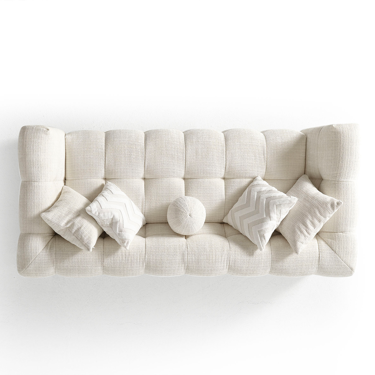 Amsterdam Üçlü Kanepe - Krem