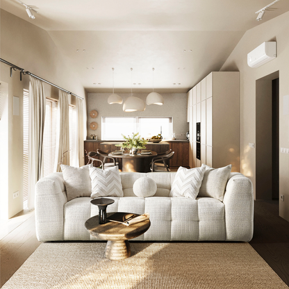 Amsterdam Üçlü Kanepe - Krem