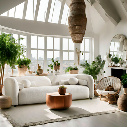 Bodrum Üçlü Kanepe - Krem