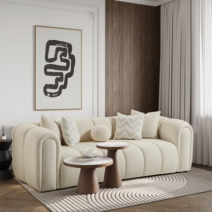 London Üçlü Kanepe - Bej