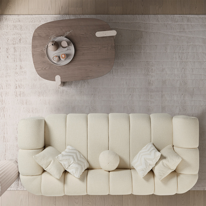 London Üçlü Kanepe - Bej