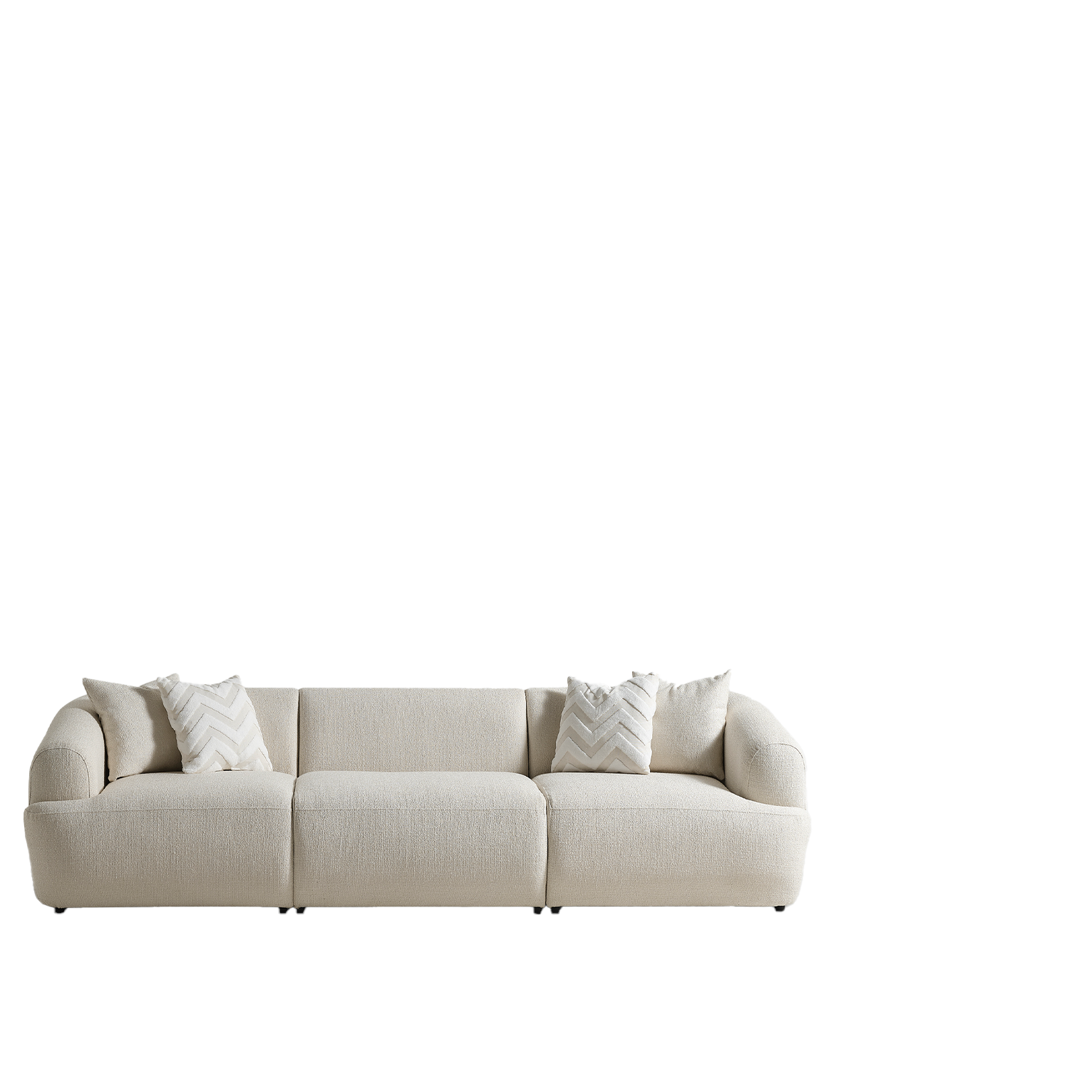 Porto Üçlü Kanepe - Krem