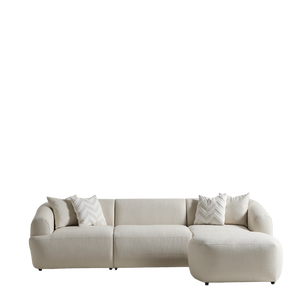 Porto Üçlü Kanepe + Puf - Krem