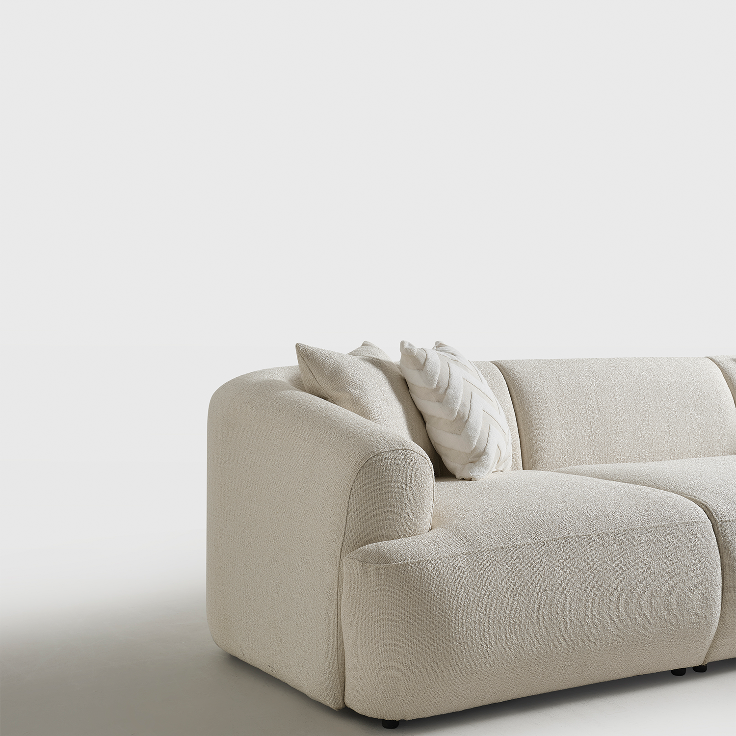 Porto Üçlü Kanepe - Krem