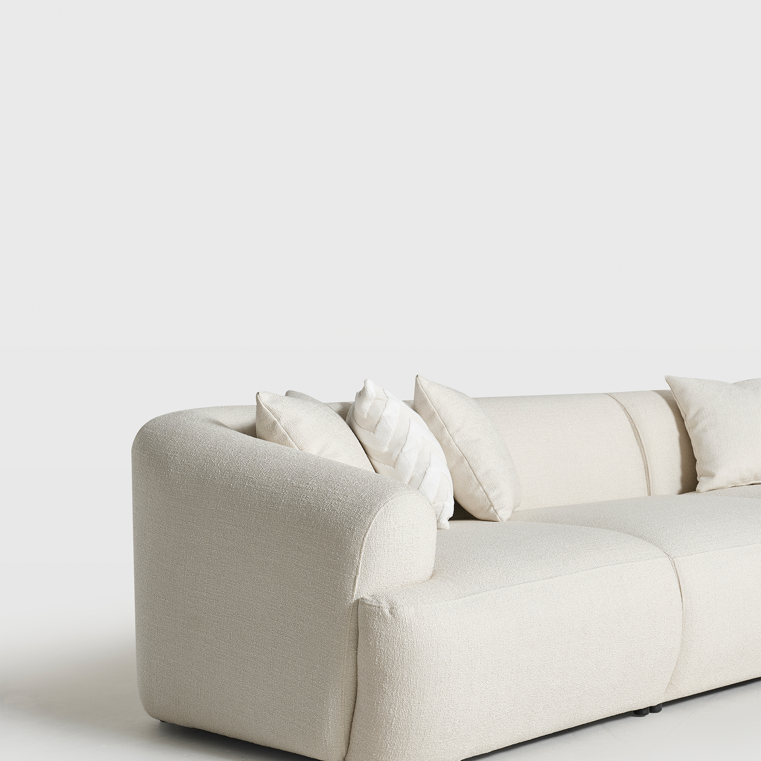 Porto Üçlü Kanepe - Krem