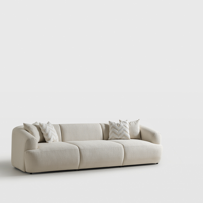 Porto Üçlü Kanepe - Krem