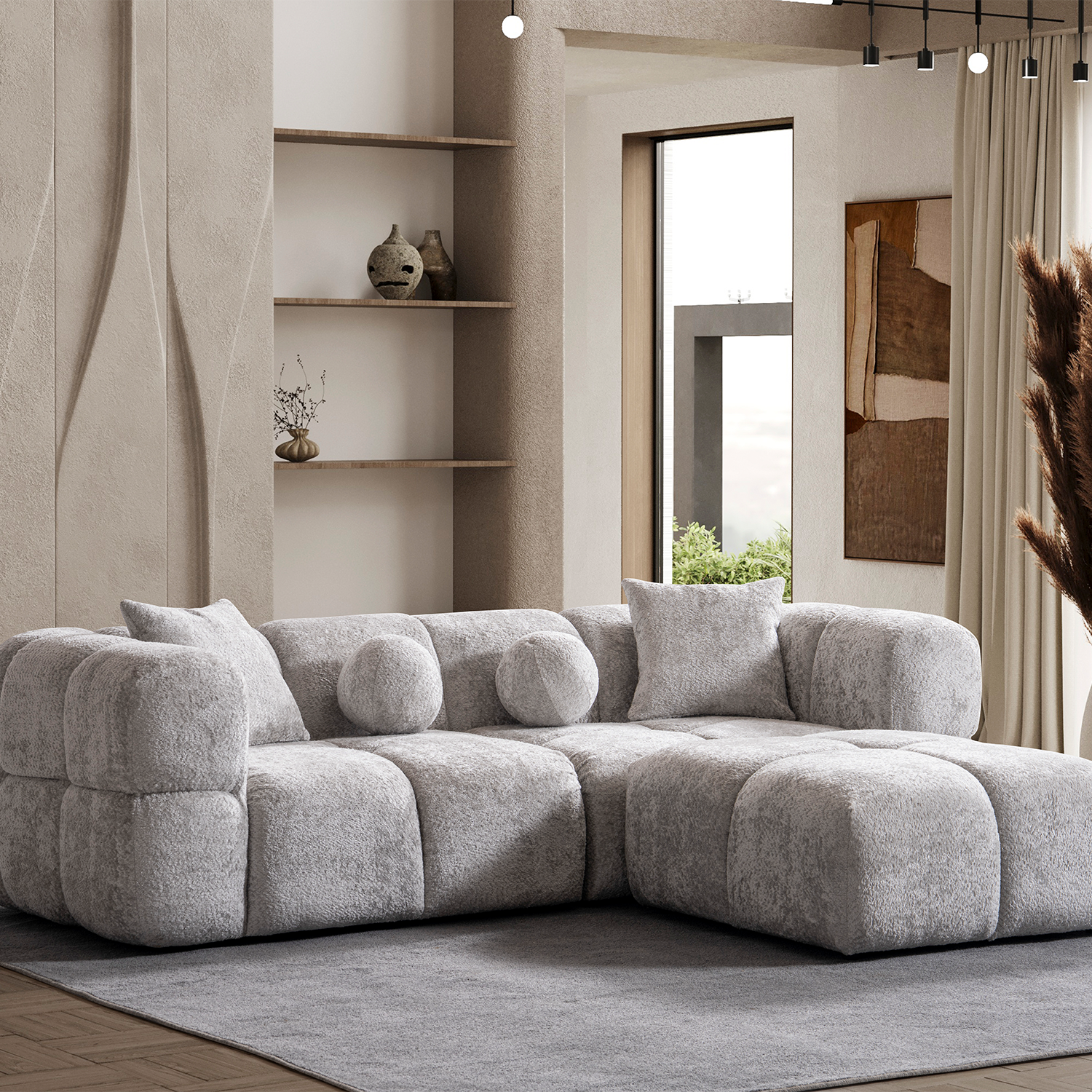 Roma Üçlü Kanepe + Puf